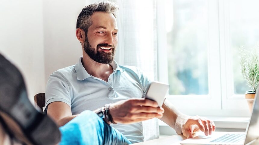 Man Feet Up At Desk