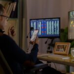Trader on video call from his home office